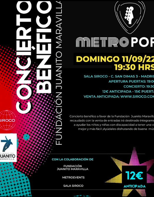 Fiesta Fundación Juanito Maravilla: Metropop