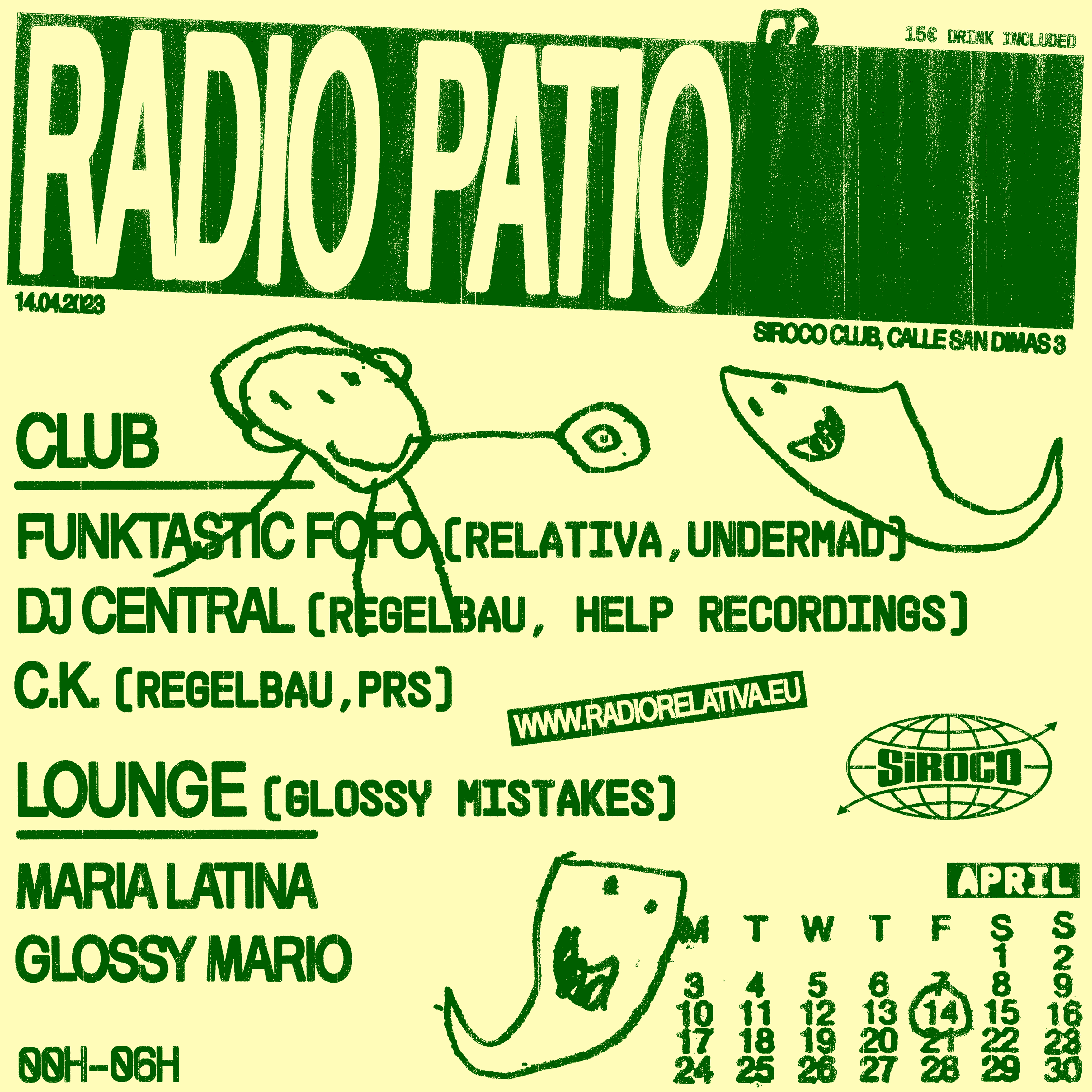 Radio Patio: C.K (Regelbau, PRS) + DJ Central (Regelbau, Help Recordings) + Funktastic Fofo (Relativa, Undermad)