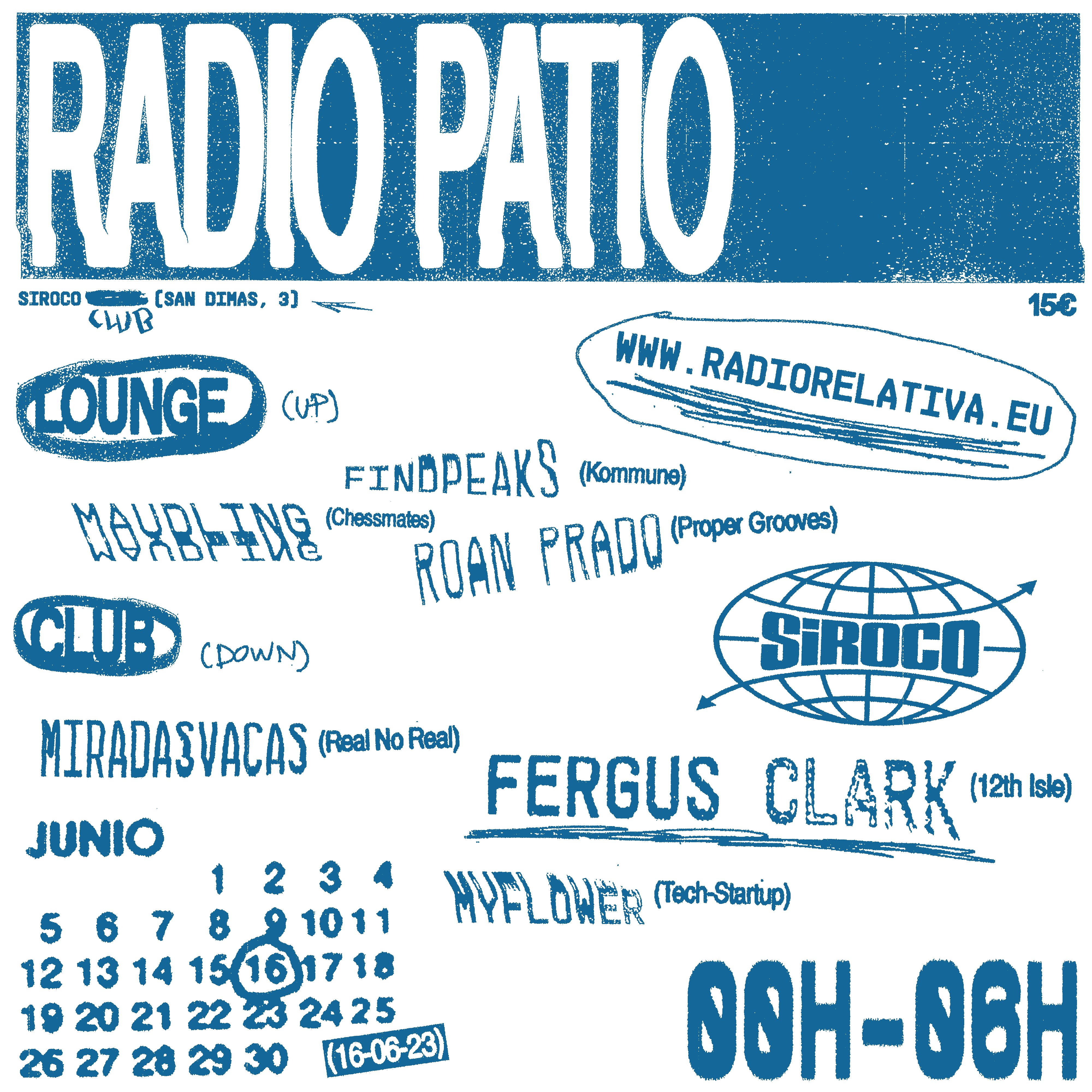 Radio Patio: Miradasvacas (Real No Real, Ed. Fontenebro)  + Fergus Clark (12th Isle) + Myflower (Tech Startup)