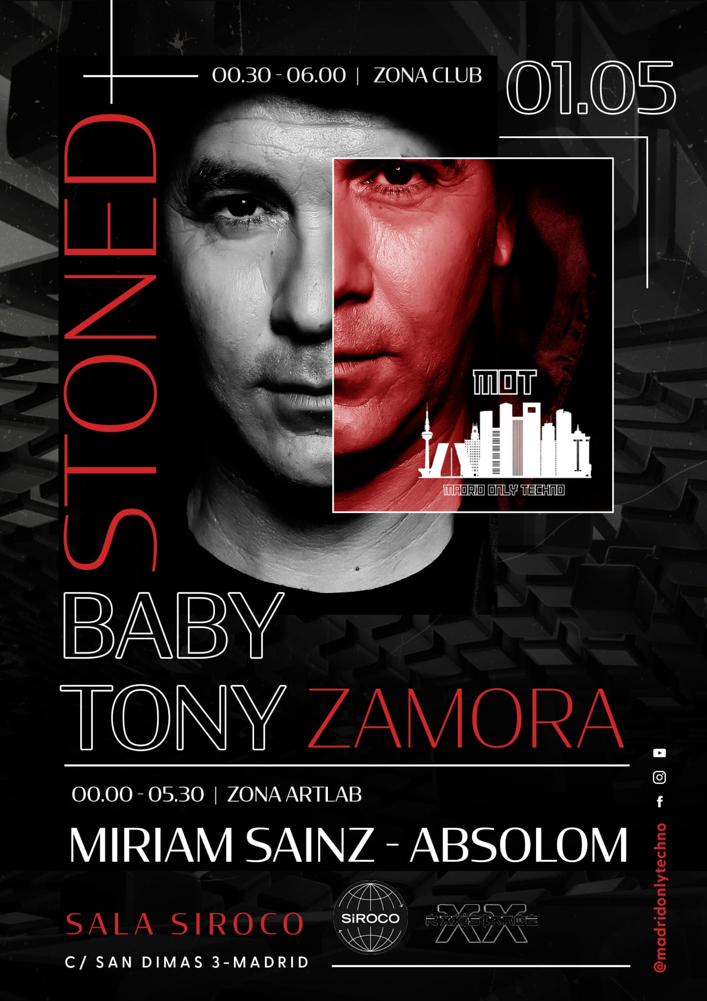 Madrid Only Techno: Stoned Baby + Tony Zamora