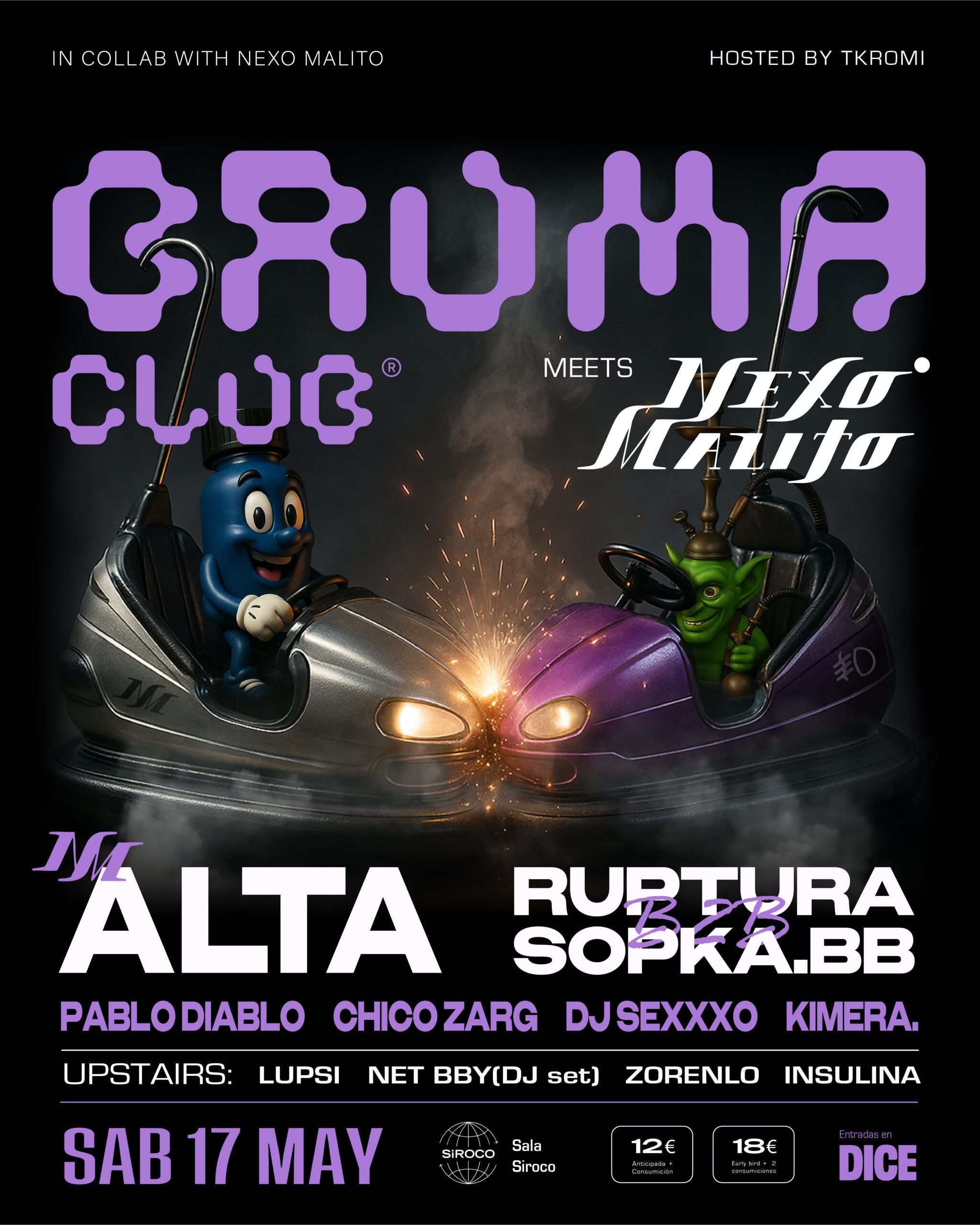 Bruma: Alta + Ruptura b2b sopka.bb + Pablo Diablo + dj sexxxo + kimera + Chico Zarg