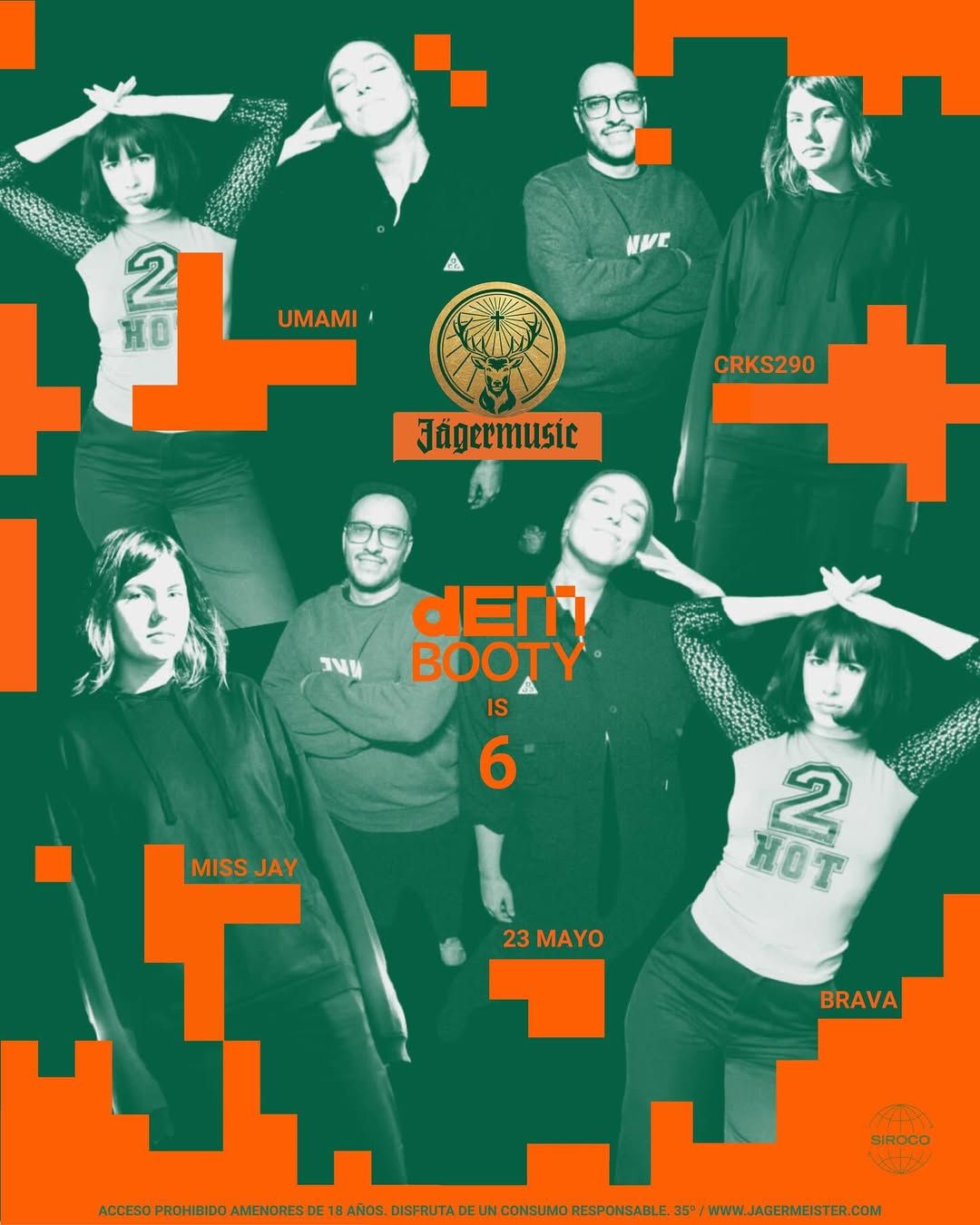 Jagermusic presenta Dembooty: Miss Jay + Brava + Umami + Crks290.