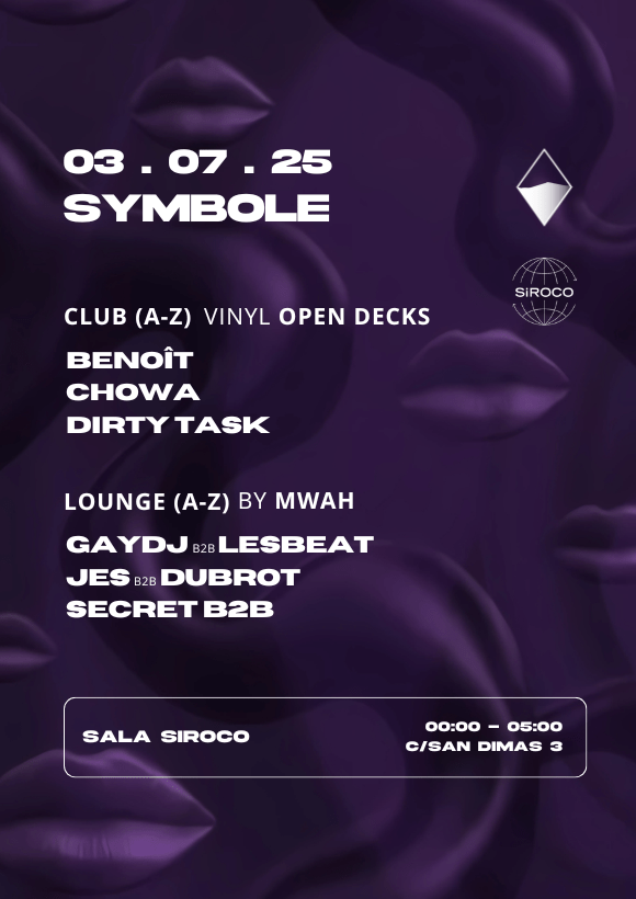 Symbole Open Decks VII & Mwah: Gaydj b2b Lesbeat + Jes b2b Dubrot + Secret b2b