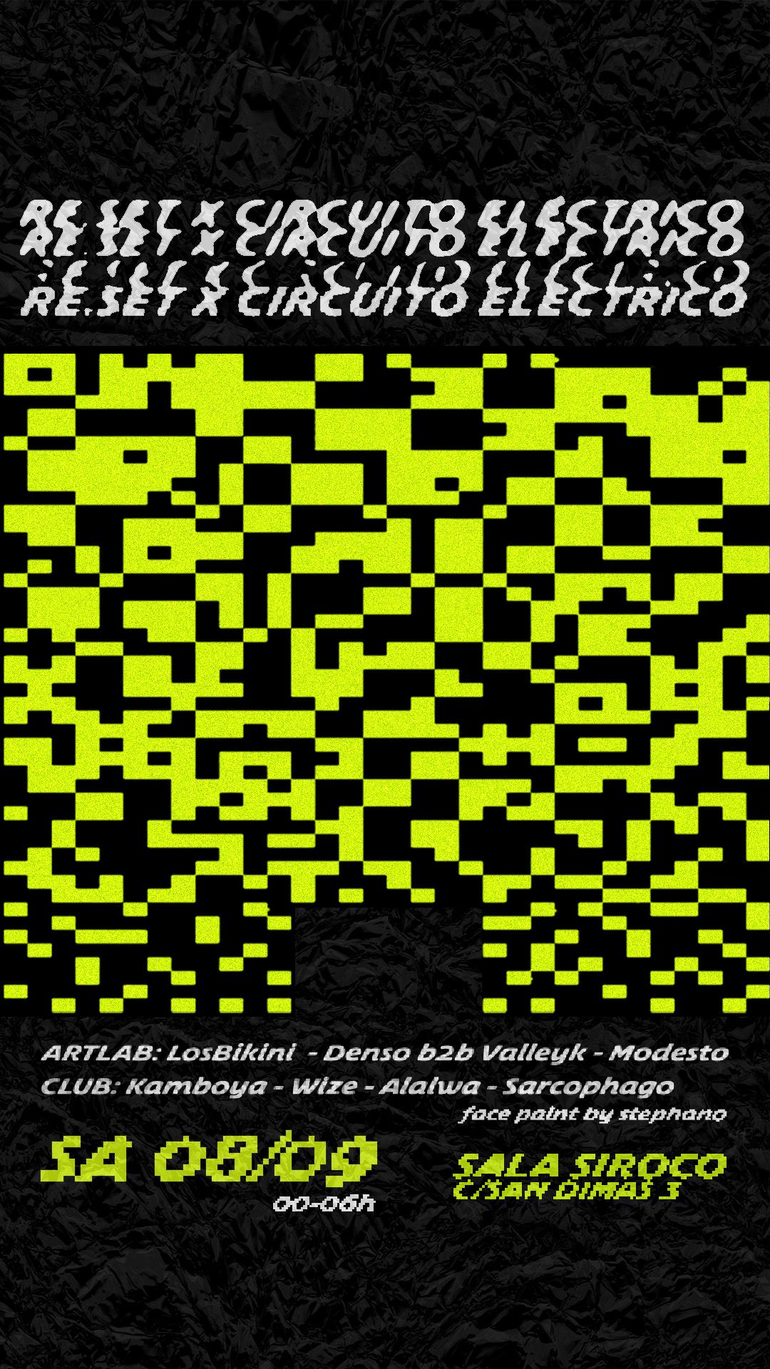 Re.Set + Circuito Eléctrico: LosBikini + Valleyk & Denso + Modesto