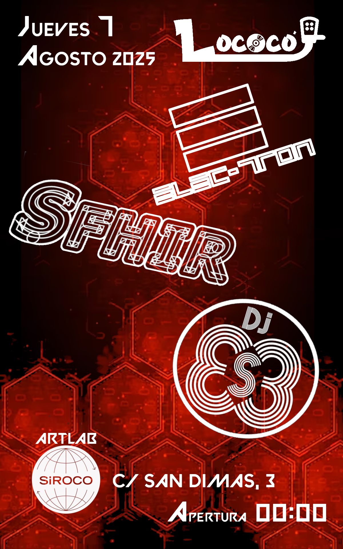 Lococó: Sfhir + Elect-ron + DJ EsE