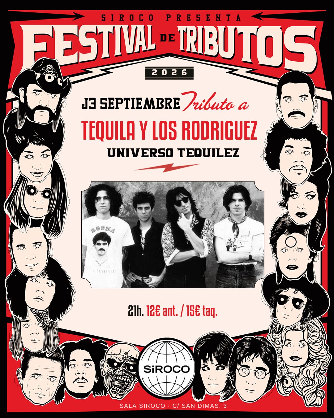 Festival de Tributos: Universo Tequilez. Tributo a Tequila y Los Rodríguez.