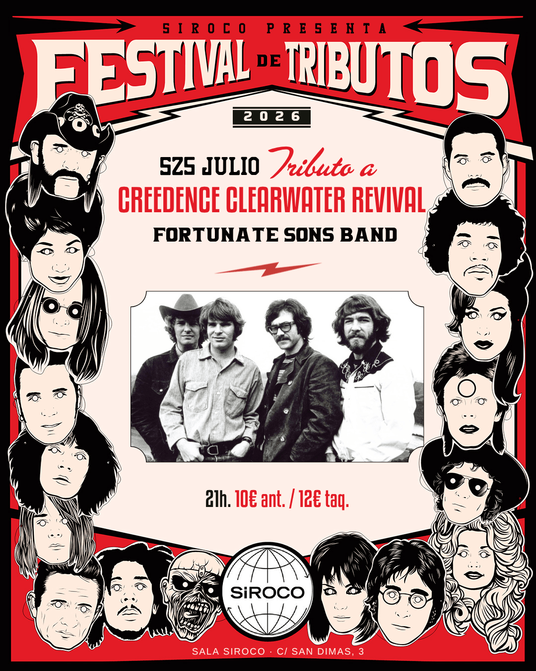 Festival de Tributos: Fortunate Sons Band. Tributo a Creedence Clearwater Revival