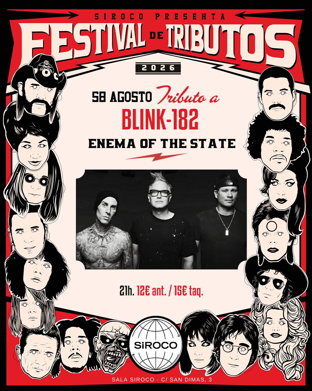 Festival de Tributos: Enema of the State. Tributo a Blink-182