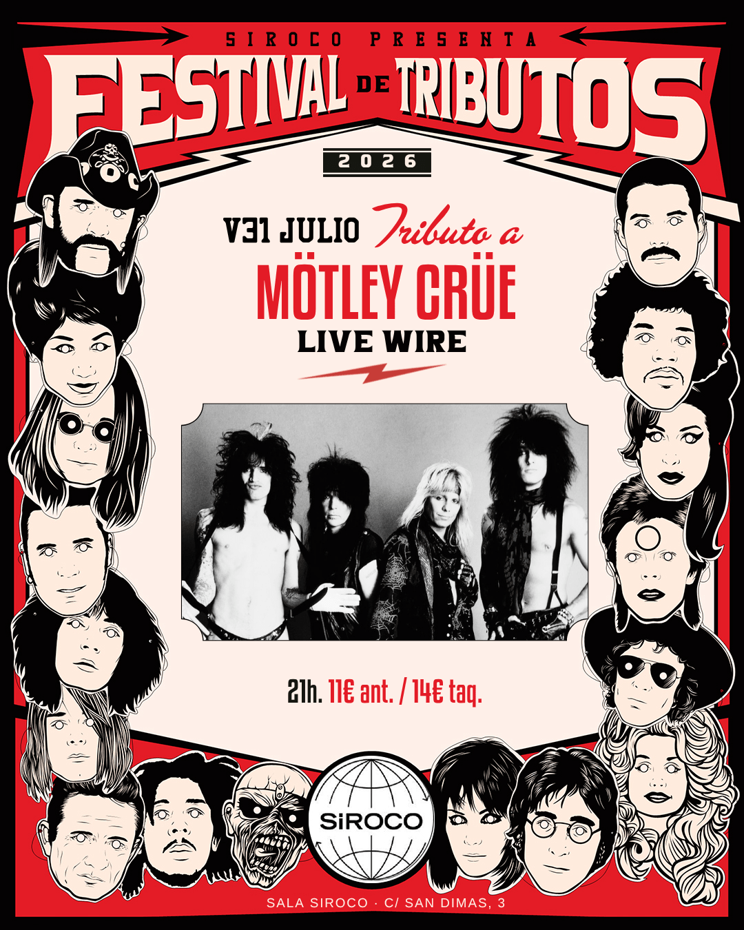 Festival de Tributos: Live Wire.  Tributo a Mötley Crüe
