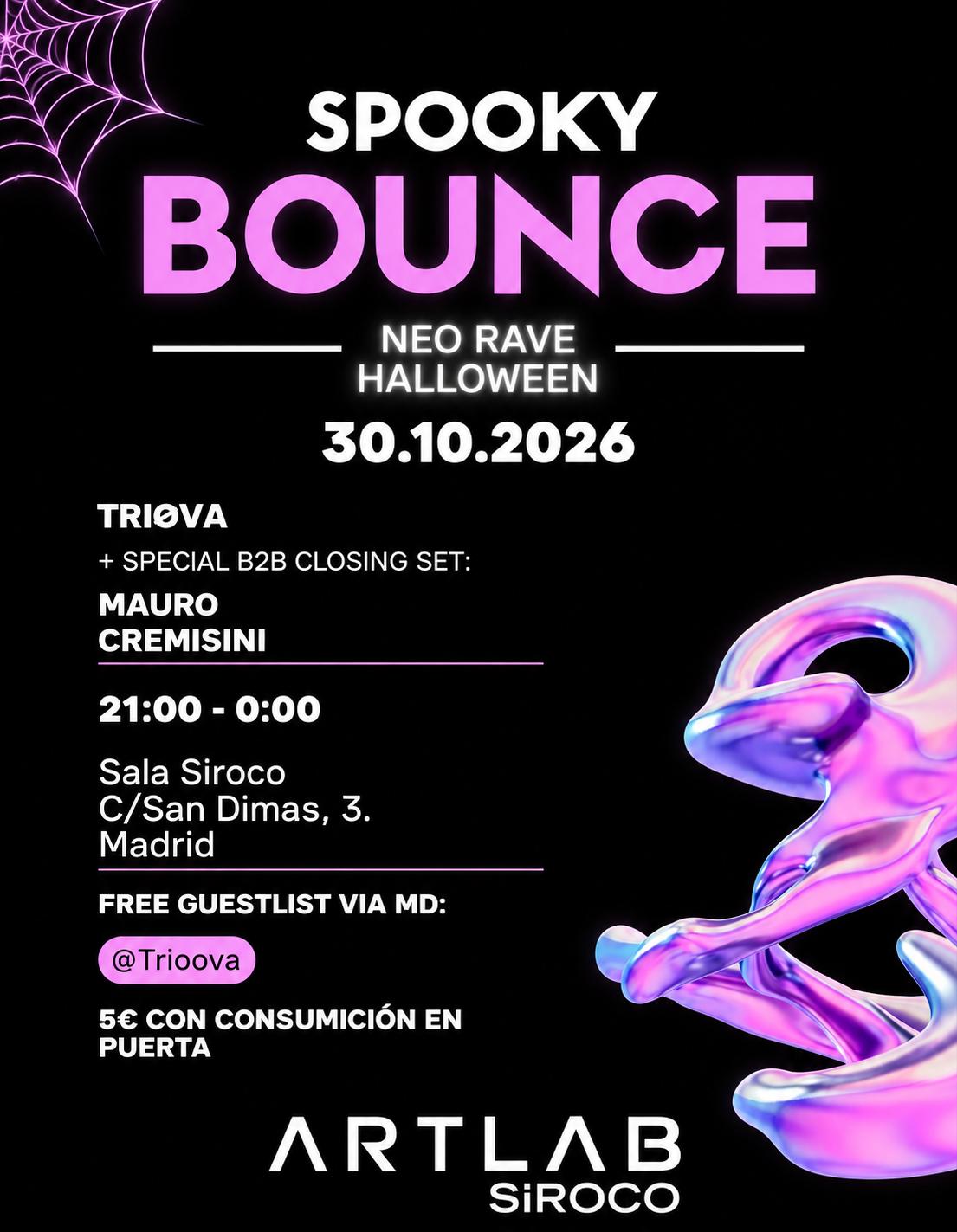 Spooky Bounce| Neo Rave Halloween: Triøva + Special B2B closing set Mauro Cremisini