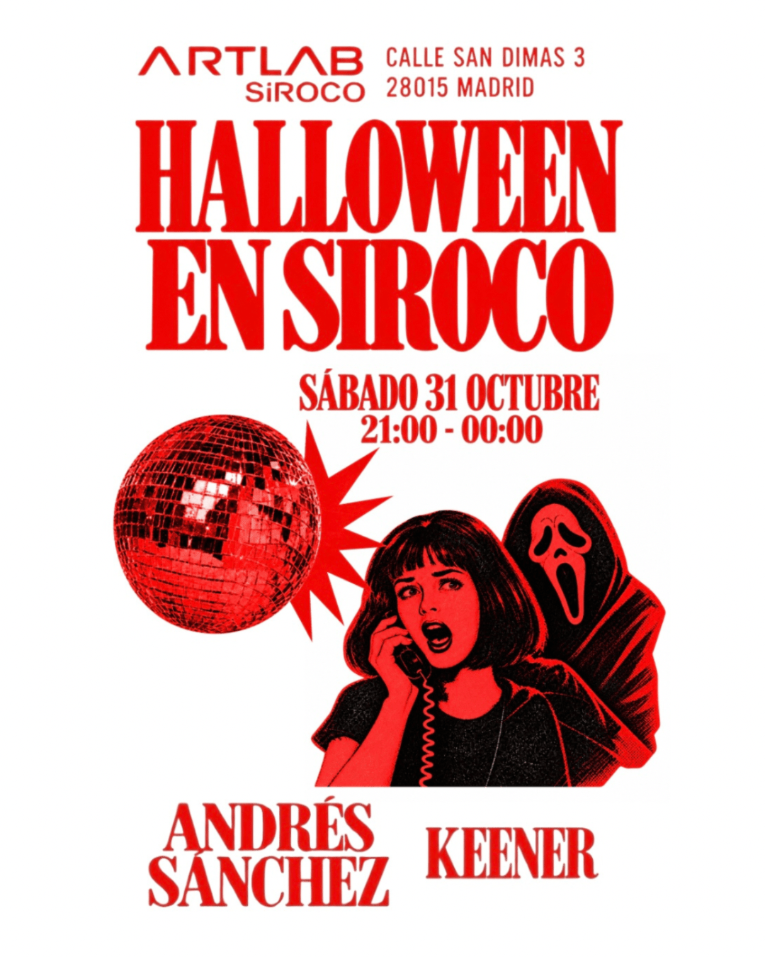 Halloween en Siroco: Andrés Sánchez & Keener (dj party)